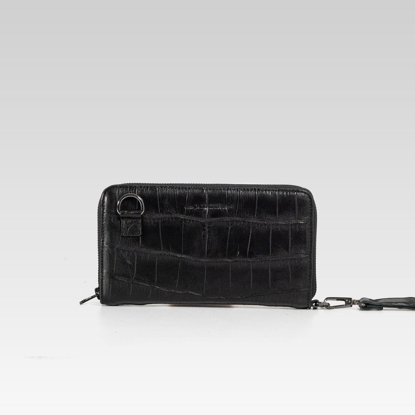 Cartera/Neceser Large Walker 1C cocodrilo genuino negro