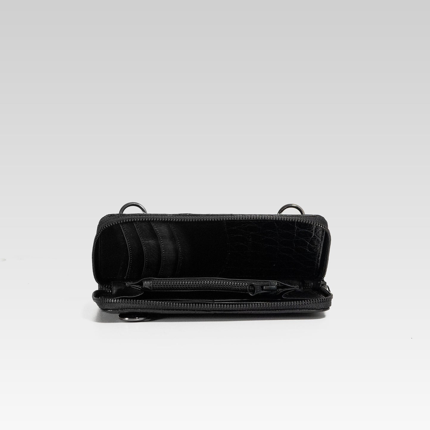 Cartera/Neceser Large Walker 1C cocodrilo genuino negro