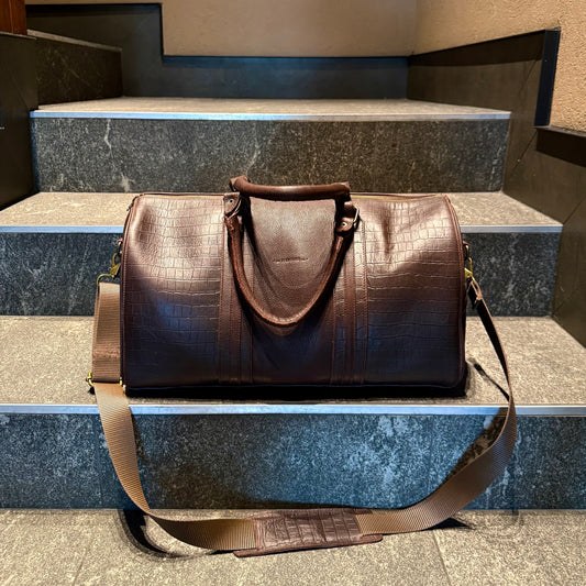 Travel Bag b002 Cafe/cocodrilo grab