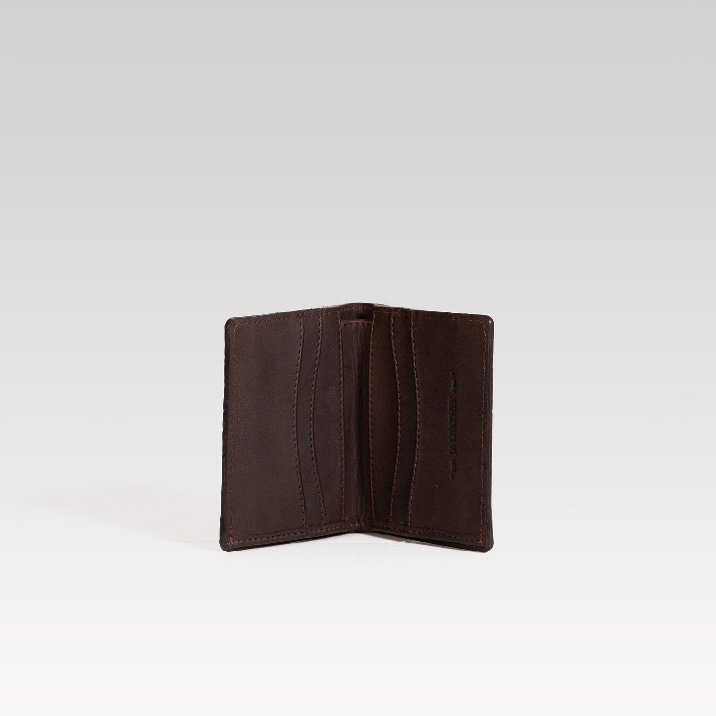 Bifold Piel cuello de toro Cafe